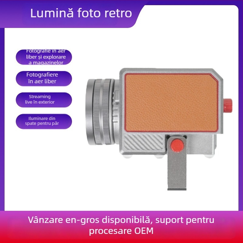 Lumină LED de fill pentru fotografie, portabilă pentru exterior, 150W, baterie de 5000mAh, montare verticală