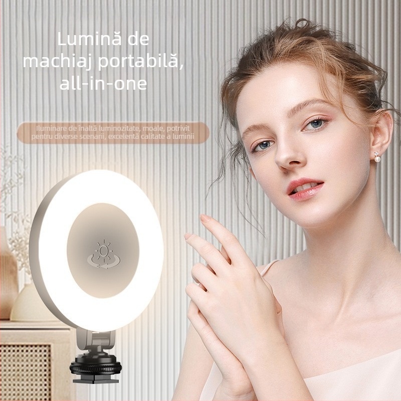 Lumină LED de umplere pentru streaming pe telefon; model D07; putere <10W; tensiune 3,7V; portabil