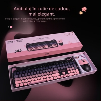 KN520 Set fără fir tastatură și mouse — conectivitate Bluetooth și 2.4G, tastatură Bluetooth, mouse Bluetooth, DPI 4000, design ergonomic
