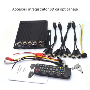 Camera auto DVR 1080p cu card SD, unghi de vedere de 120°, înregistrare de 32 ore, suport până la 128 GB, montaj sub panoul de bord