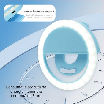 Lampa LED circulară pentru telefon - 28/36 LED, sub 10W, 3V, baterie reîncărcabilă 150mAh, manevrabilă