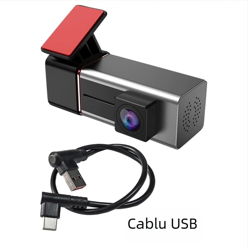 Camera auto Dash cu CarPlay, înregistrare față-spate duală, 2160p, unghi 170°, 128GB stocare, Wi-Fi, monitorizare parcare 24h