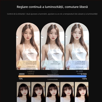 Lumină de umplere pentru streaming live – 200 W, temperatură de culoare duală, 220 V