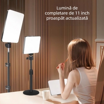 SL-12 Lumină de umplere mini cu telecomandă — 150W+ pentru video/streaming (Model SL-12, 150W+, Telecomandă, Mini Lumină de umplere)