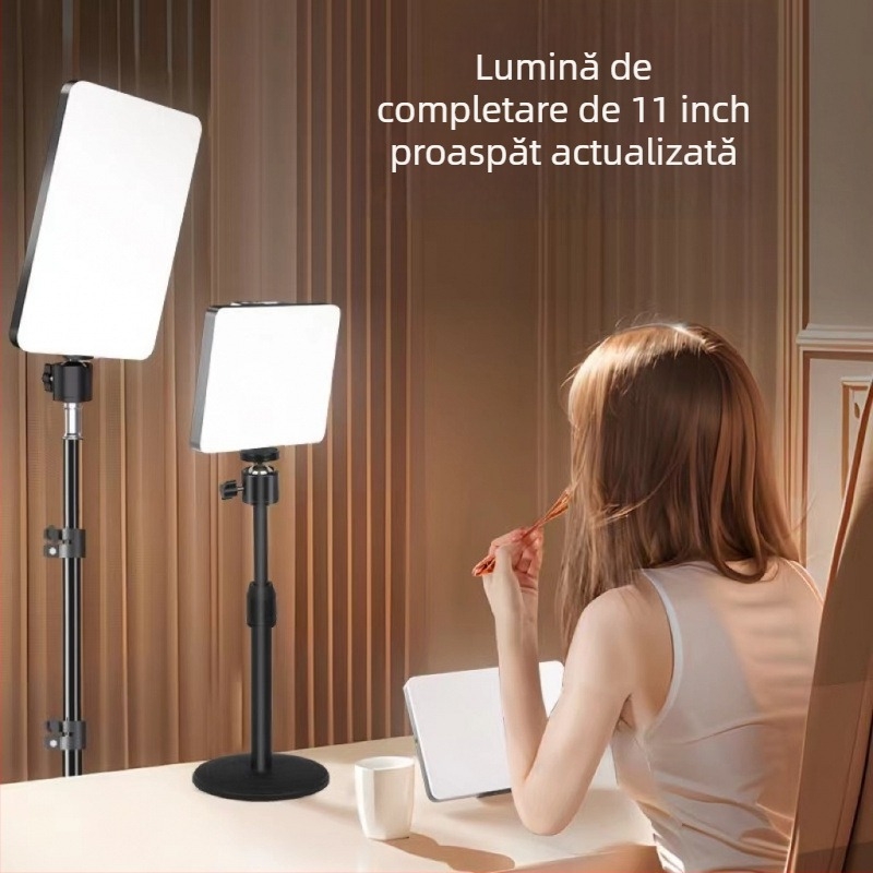 SL-12 Lumină de umplere mini cu telecomandă — 150W+ pentru video/streaming (Model SL-12, 150W+, Telecomandă, Mini Lumină de umplere)