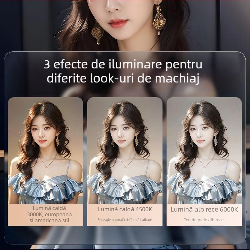 SL-12 Lumină de umplere mini cu telecomandă — 150W+ pentru video/streaming (Model SL-12, 150W+, Telecomandă, Mini Lumină de umplere)