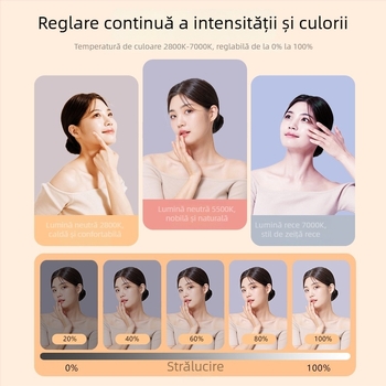 Lumină LED pentru streaming live YG-10, 10W, 5V/2A, 2800–7000K ±200K, utiliza­re pe birou