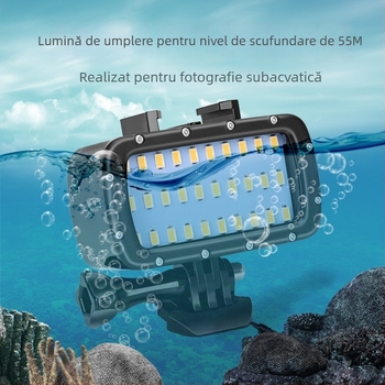 Lumină subacvatică LED cu 30 de LED-uri pentru GoPro — Lumină de umplere impermeabilă pentru fotografie profesională