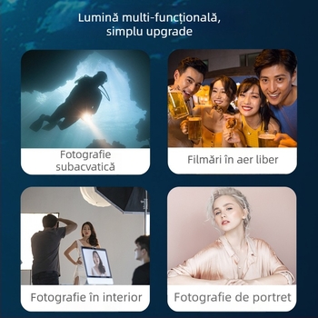 Lumină subacvatică LED cu 30 de LED-uri pentru GoPro — Lumină de umplere impermeabilă pentru fotografie profesională