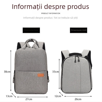 Rucsac pentru cameră SLR, material nylon, Jieshi Shield; respirabil, impermeabil, rezistent la uzură, anti-furt, reducere încărcare, căptușeală din nylon; pentru camera SLR