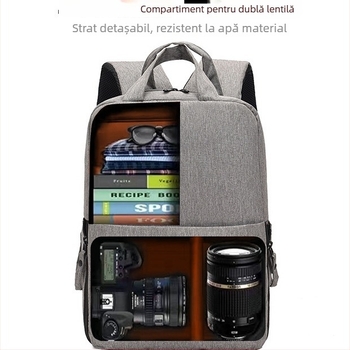 Rucsac pentru cameră SLR, material nylon, Jieshi Shield; respirabil, impermeabil, rezistent la uzură, anti-furt, reducere încărcare, căptușeală din nylon; pentru camera SLR