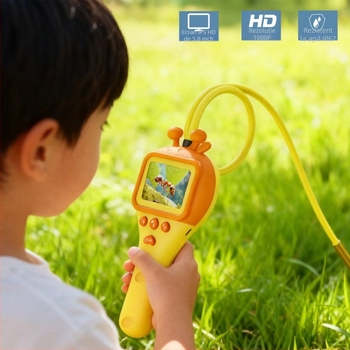 Cameră pentru explorare în aer liber pentru copii, 1080p, IP67 rezistentă la apă, 8 LED-uri, unghi de vizualizare 70°, Model E01