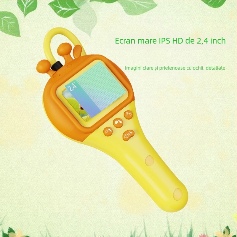 Cameră pentru explorare în aer liber pentru copii, 1080p, IP67 rezistentă la apă, 8 LED-uri, unghi de vizualizare 70°, Model E01