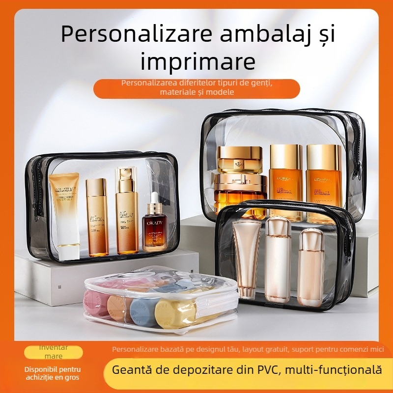 Dobang Geantă PVC pentru cosmetice — transparentă de călătorie cu fermoar, impermeabilă; origine: Wenzhou, China