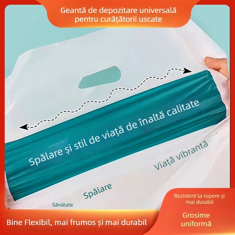 Saci din plastic pentru curăţat uscat, ambalare haine, grosime dublă 6 silk (Origine: Shandong, China)