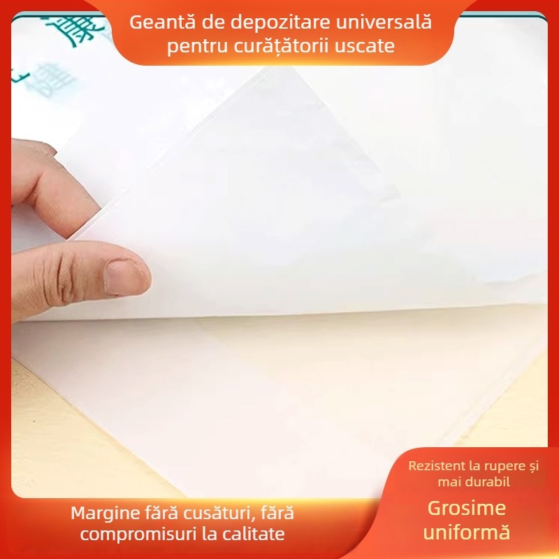 Saci din plastic pentru curăţat uscat, ambalare haine, grosime dublă 6 silk (Origine: Shandong, China)