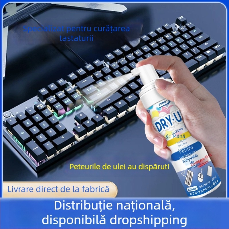Curățitor pentru tastaturi și ecrane – de uz general pentru tastaturi, telefoane și mouse; 200 ml, cutie cu 75 bucăți; curățare profundă, eliminare pete uleioase, formulă sigură