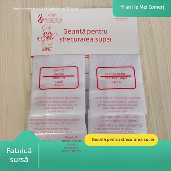 Sac de supă din material nețesut, de unică folosință, cu filtru – logo tipărit, serigrafie, aprovizionare personalizabilă, variante de materiale nețesute disponibile