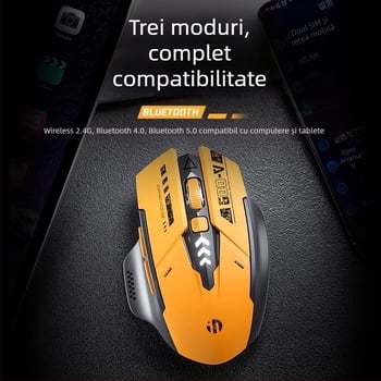 Mouse wireless cu Bluetooth și 2.4GHz, 1500 DPI, 2 butoane, 1 rotiță de defilare