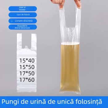 Sac de urină de unică folosință pentru bărbați adulți | Jinfa, 100% plastic virgin, fără logo, ambalaj tip pungă