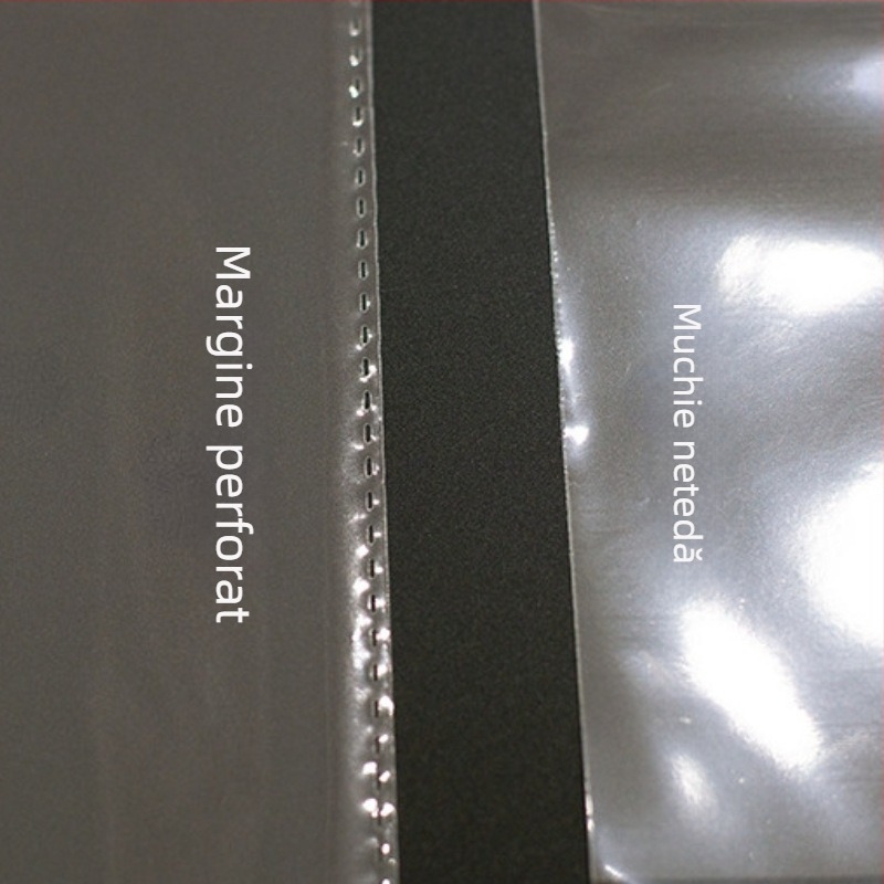 Pungă de ambalare OPP transparentă, autoadezivă, margine tăiată la cald, logo imprimat, toleranță 0,5 mm, material plastic 100% nou