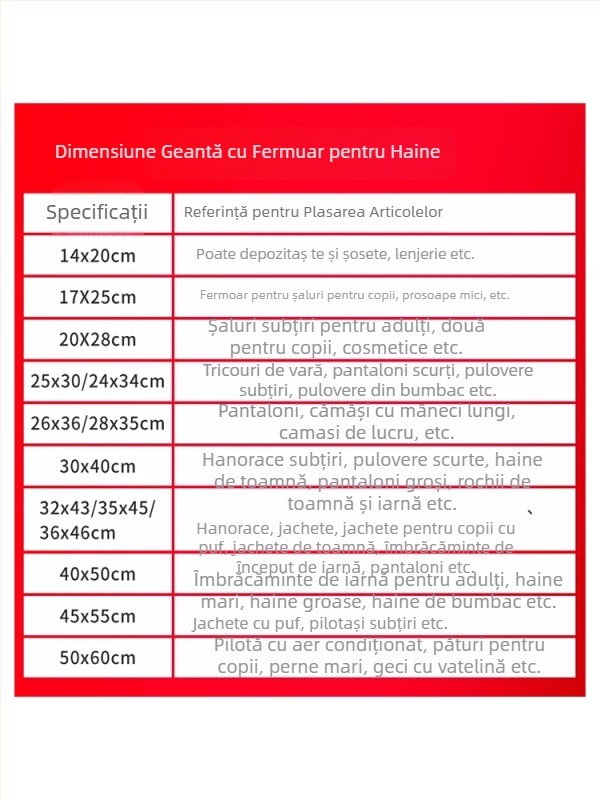 Pungă cu fermoar pentru haine, transparentă mată pentru depozitare, sigilabilă, îngroșată, personalizabilă prin imprimare