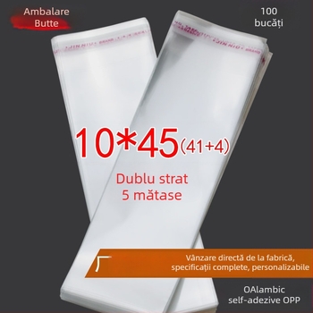 Pungă OPP autoadezivă, transparentă din plastic, etanșare autoadezivă, transparență ridicată, pentru haine, bijuterii, accesorii, jucării și rechizite