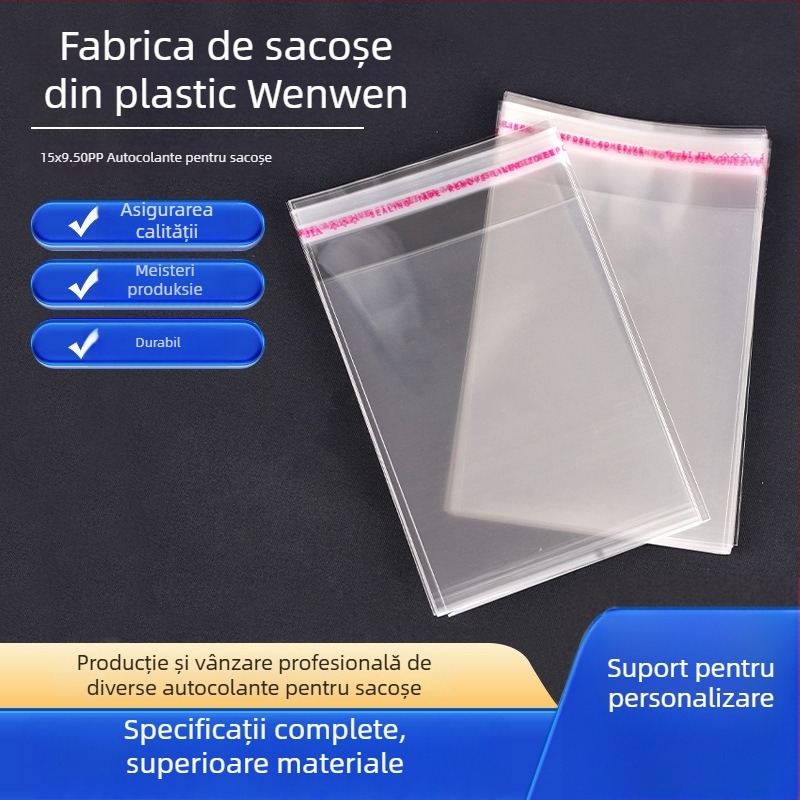 Pungi OPP/PE imprimate personalizate, sigilate, pentru bijuterii, îmbrăcăminte și lenjerie