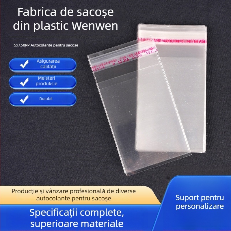 Pungi OPP/PE imprimate personalizate, sigilate, pentru bijuterii, îmbrăcăminte și lenjerie