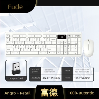 Set tastatură și mouse wireless, model 1300, Fox, interfețe USB pentru tastatură și mouse