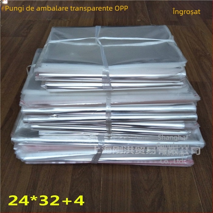 Pungă de ambalaj transparentă autoadezivă din OPP pentru îmbrăcăminte, grosime 0,07 mm