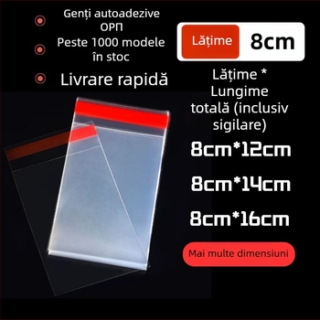 Sac de ambalare transparent autoadeziv cu logo imprimabil | Material plastic