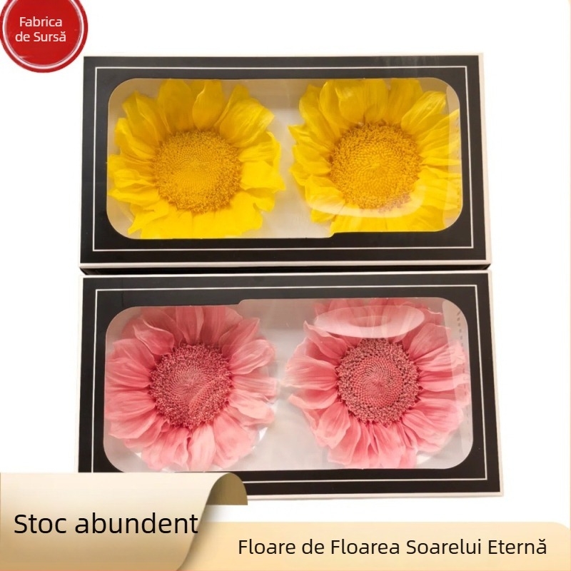 Ornament cu floare conservată — piesă decorativă gata de cadou; material: flori conservate; potrivit pentru cadouri profesorilor și colegilor