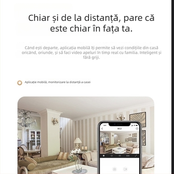 Cameră de securitate wireless 4G pentru casă cu vizualizare la distanță prin telefon, HD vedere de noapte, Wi-Fi, carcasă ABS, alimentare DC5V