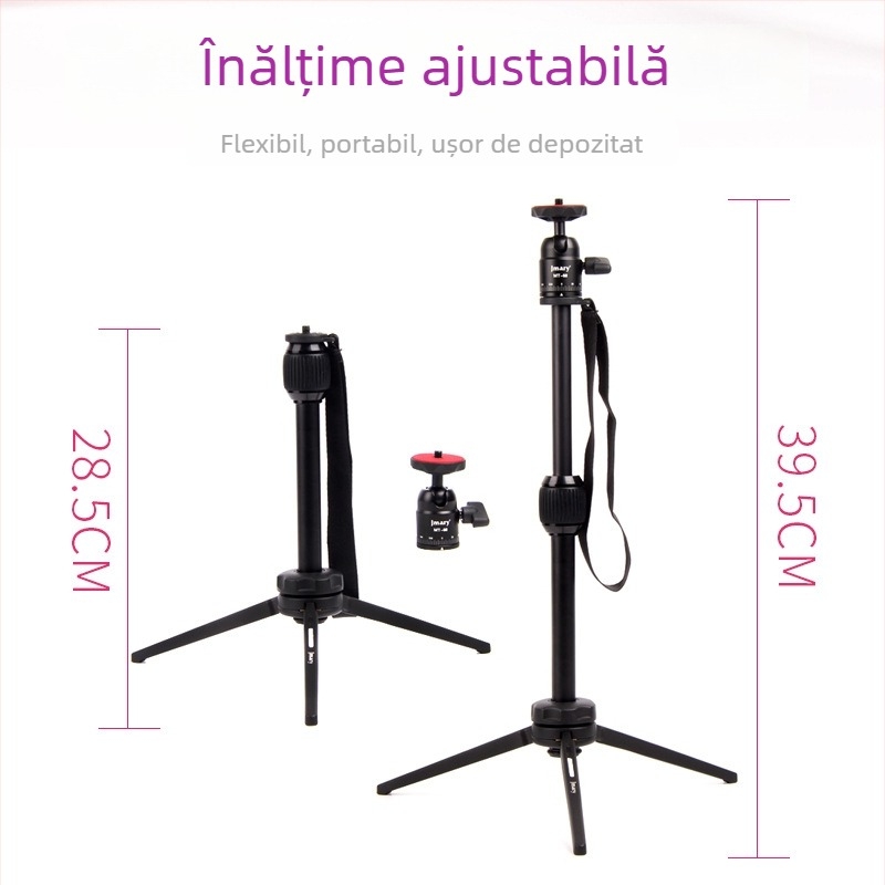 Trepied MT-68 din aliaj de aluminiu, 2 secțiuni, cap sferic, capacitate de încărcare 2–5 kg