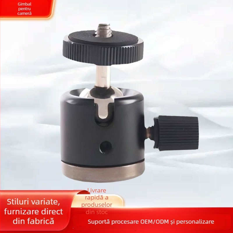 Montură metalică PTZ sferică pentru cameră, cu plăcuță de eliberare rapidă, capacitate 2–5 kg