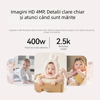 Cameră wireless de supraveghere pentru interior, PTZ, cu audio bidirectional, Pan 355°, Tilt 75°, Viteză orizontală 70°/s, Viteză verticală 30°/s