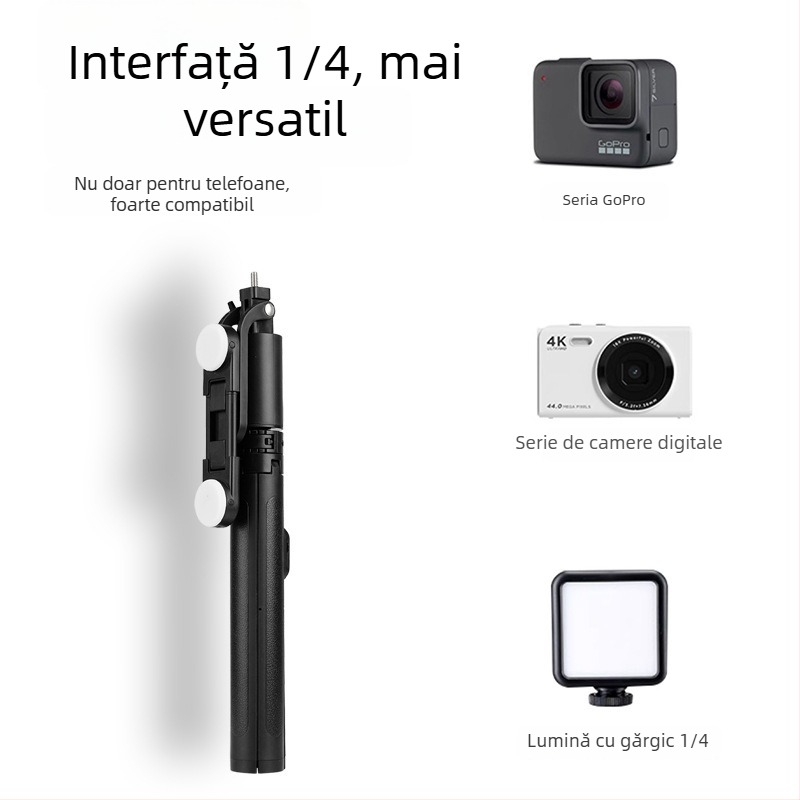 Stativ cu gimbal 3D pentru telefon, aliaj de aluminiu, 3 secțiuni, 500 g — Wei jian