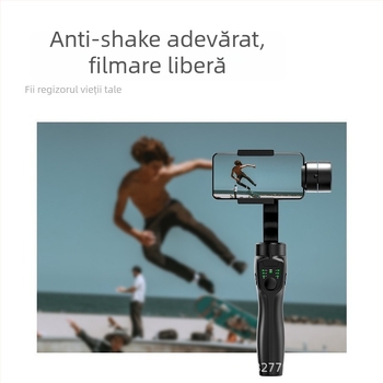Gimbal de mână pentru telefoane cu ABS; rotație orizontală 330°; înclinare verticală ±160°; limită de rotație 330°; greutate 400 g.