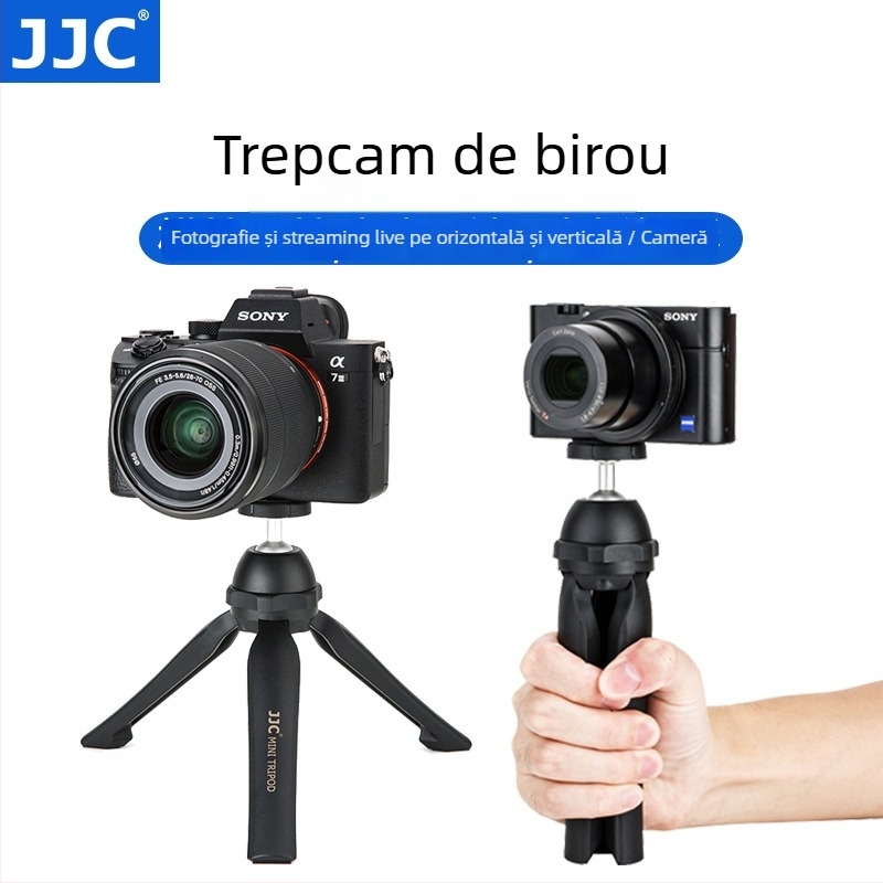 JJC mini trepied pentru DSLR cu cap sferic – construcție din fibre de nailon și aliaj de aluminiu, sarcină 1,2 kg
