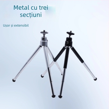 Trepied cu trei secțiuni, construcție metalică, sistem 3D gimbal, sarcină sub 2 kg