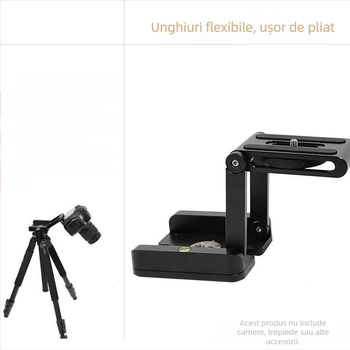 Suport pentru trepied pentru fotografii de sus - Placă cu eliberare rapidă tip Z, metalică, Universal 1/4, montaj cu șurub, interior/exterior, 0,35 kg
