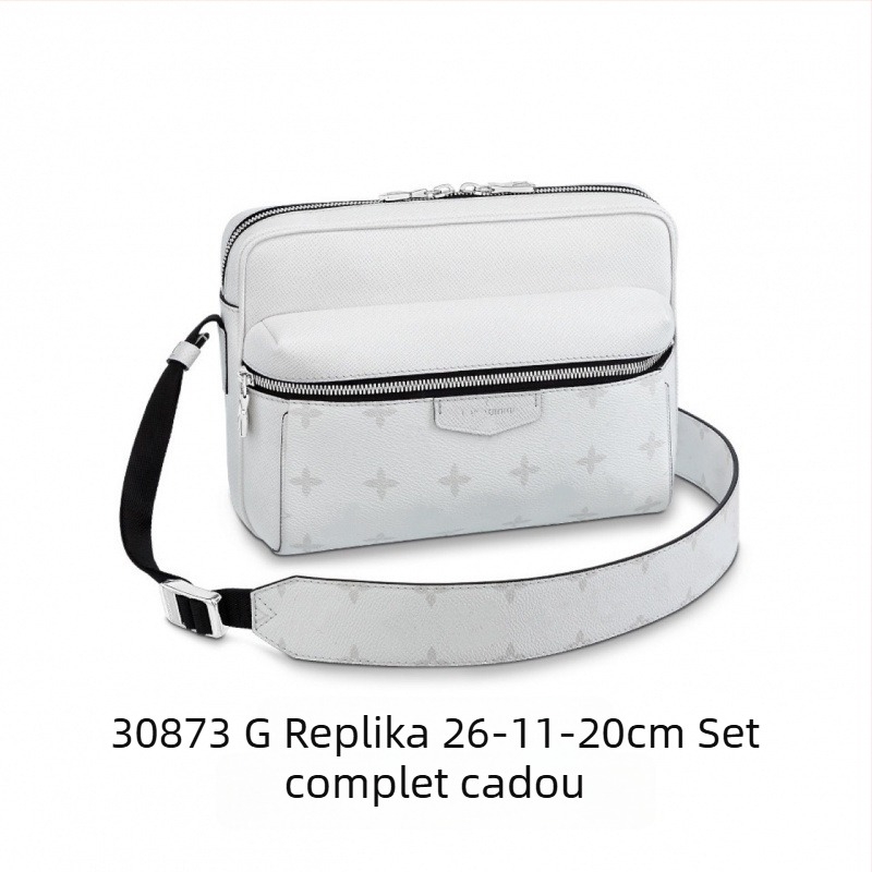 Geantă crossbody pentru bărbați – stil stradal, piele naturală, rezistentă la uzură, model cu litere, căptușeală din nailon