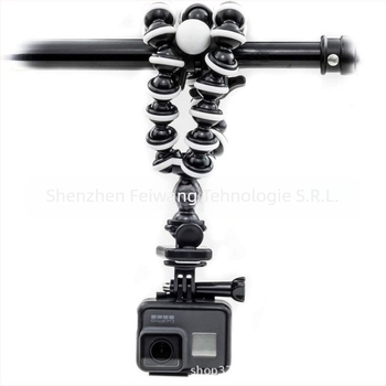 Trepied pentru telefon în formă de caracatiță, 3 secțiuni, ABS, placă de eliberare rapidă, gimbal plug-in, capacitate de încărcare sub 2 kg