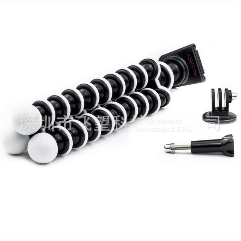 Trepied pentru telefon în formă de caracatiță, 3 secțiuni, ABS, placă de eliberare rapidă, gimbal plug-in, capacitate de încărcare sub 2 kg