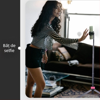 T152 trepied de birou portabil cu cap sferic, 5 secțiuni din aliaj de aluminiu, capacitate de încărcare 6–10 kg