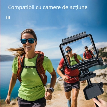 T152 trepied de birou portabil cu cap sferic, 5 secțiuni din aliaj de aluminiu, capacitate de încărcare 6–10 kg