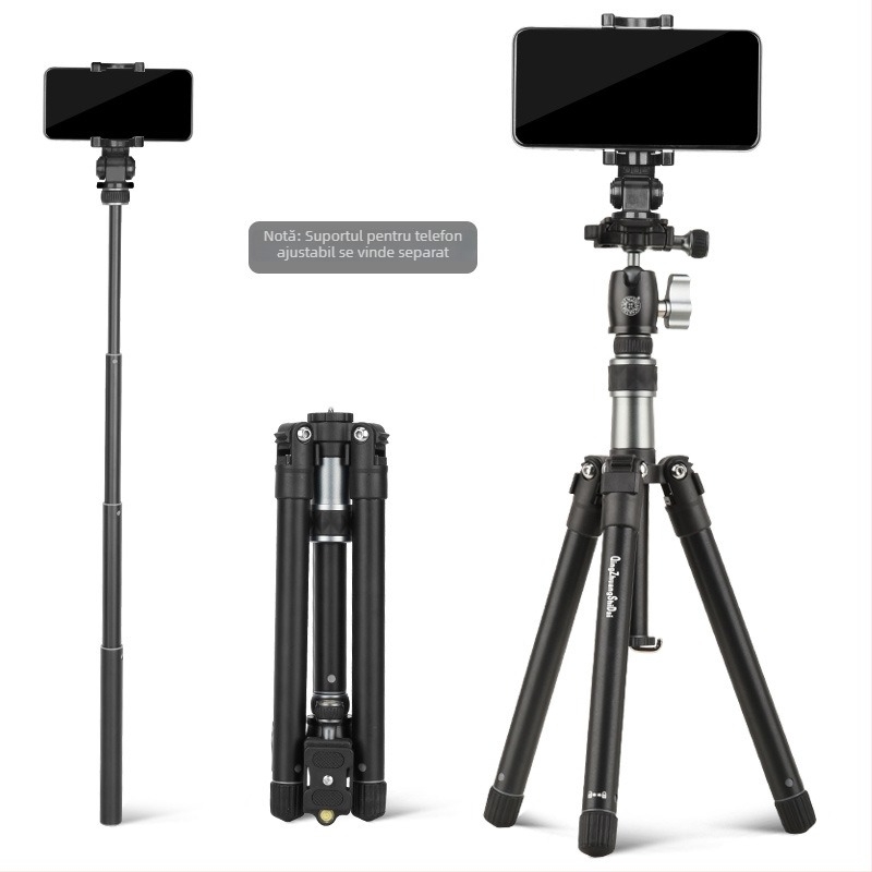 Trepied cu cap balon, 5 secțiuni din aliaj de aluminiu, placă cu eliberare rapidă, Light Age Q160D, încărcare până la 2 kg