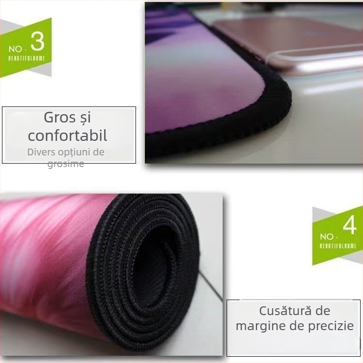 AODUKE pad de mouse îngroșat, din pânză, pentru calculator, birou și gaming, anti-derapant și rezistent la pete