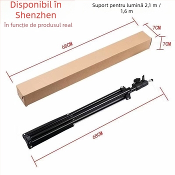 Trepied pentru iluminat video, design pliabil, aliaj de aluminiu, 3D PTZ, capacitate de încărcare 2-5 kg